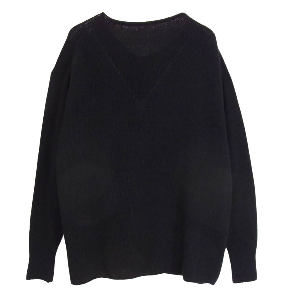 COMOLI コモリ 22AW W03-06011 カシミヤ Vネック ニット ネイビー系 3【美品】【中古】