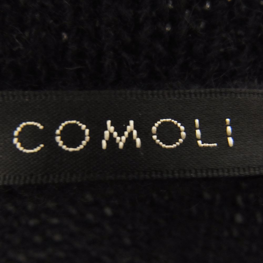 COMOLI コモリ 22AW W03-06011 カシミヤ Vネック ニット ネイビー系 3【美品】【中古】