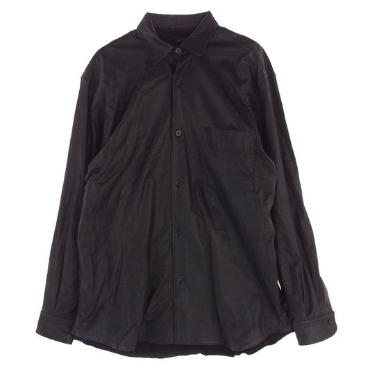 COMOLI コモリ 20AW S03-01015 LEATHER SHIRT ディアスキン レザー コモリ シャツ ブラック系 2【中古】