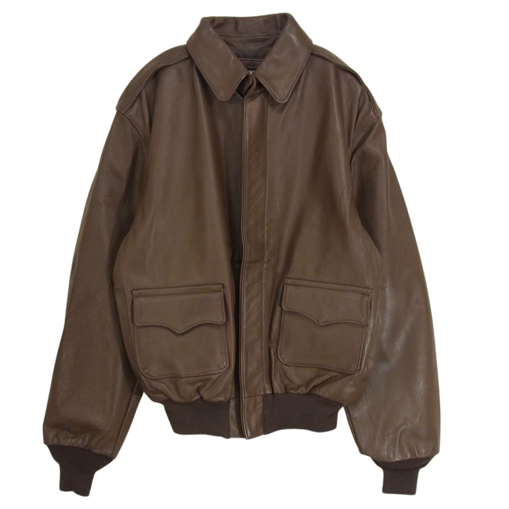 テイラーズレザー A-2 フライト レザー ジャケット ブラウン系 42【中古】