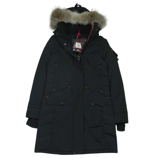 アウトドア サバイバル カナダ OS1021UC カナダ製 SIKU DOWN JACKET レディース ダウン コート ジャケット ブラック系 XS【美品】【中古】