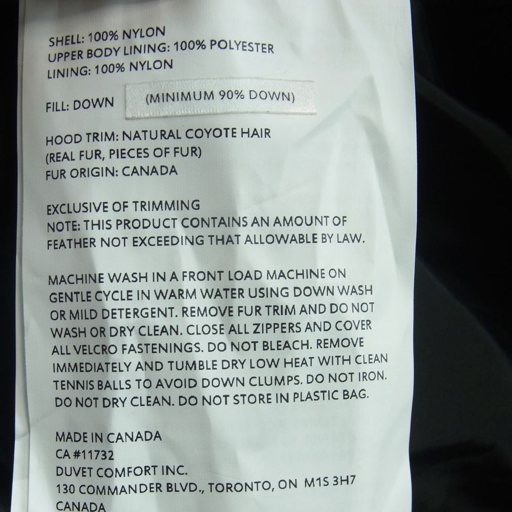 アウトドア サバイバル カナダ OS1021UC カナダ製 SIKU DOWN JACKET レディース ダウン コート ジャケット ブラック系 XS【美品】【中古】