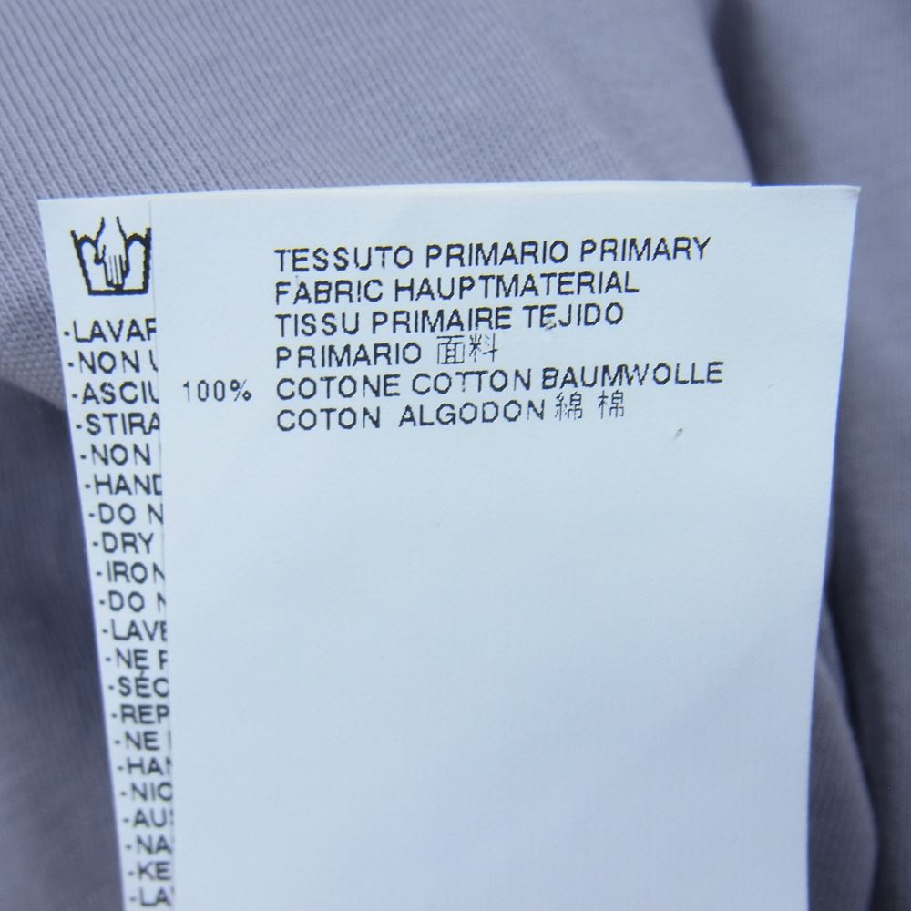 MAISON MARGIELA メゾンマルジェラ 16SS S30GJ0002 国内正規品 スタッフインターナショナルタグ フロッキープリント エイズTシャツ チャコール系 M【中古】