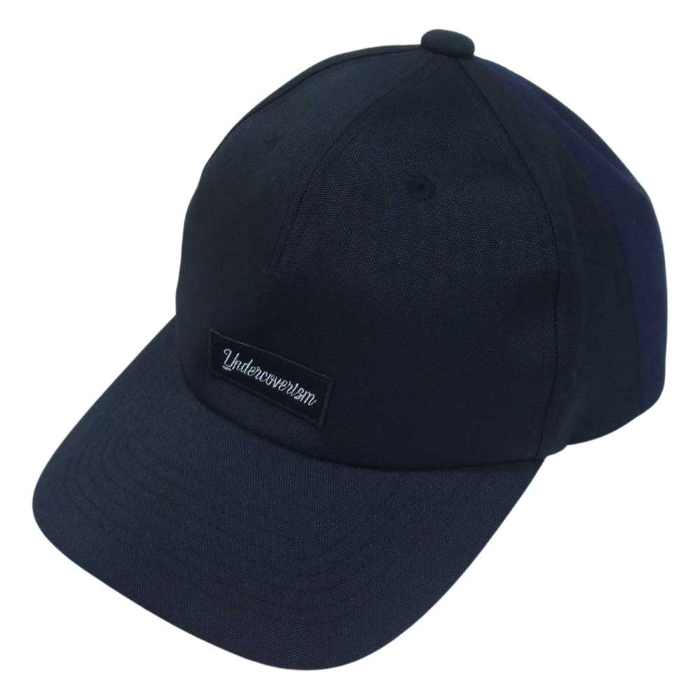 UNDERCOVER アンダーカバー 22SS UI1B4H01 フロントロゴ バイカラー スナップバック キャップ ネイビー系 ブラック系 F【美品】【中古】
