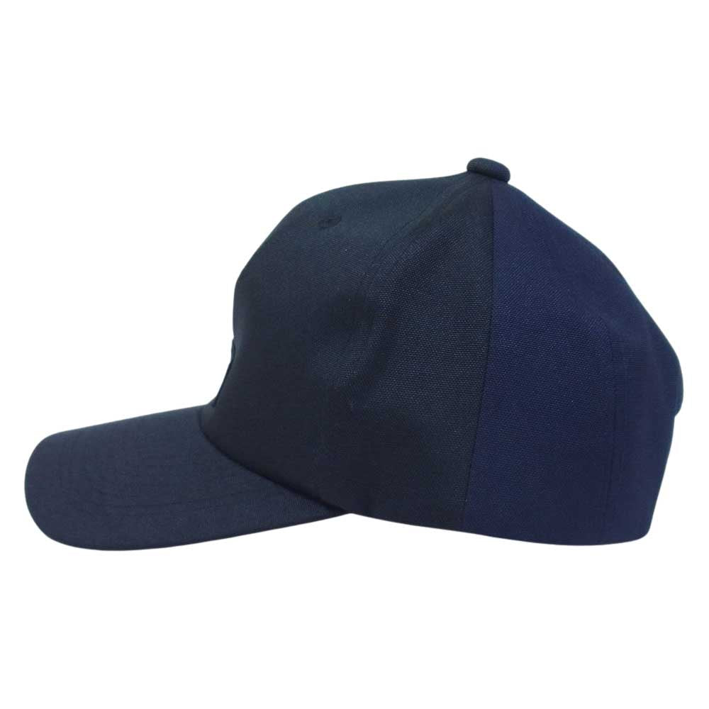 UNDERCOVER アンダーカバー 22SS UI1B4H01 フロントロゴ バイカラー スナップバック キャップ ネイビー系 ブラック系 F【美品】【中古】
