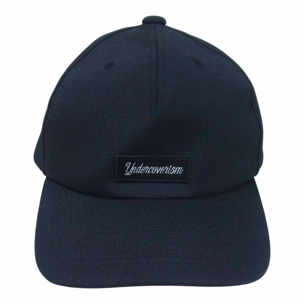 UNDERCOVER アンダーカバー 22SS UI1B4H01 フロントロゴ バイカラー スナップバック キャップ ネイビー系 ブラック系 F【美品】【中古】