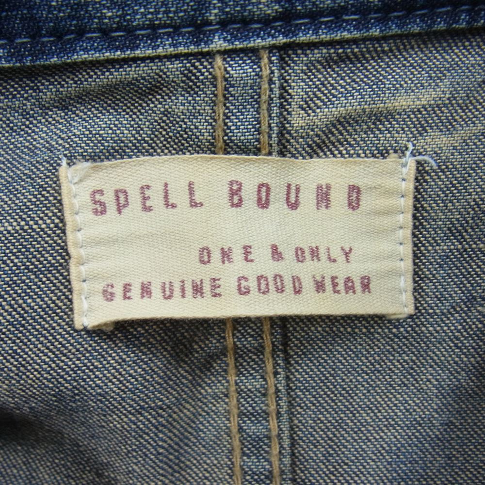 SPELL BOUND スペルバウンド 48-088C デニム カバーオール ワークジャケット インディゴブルー系 3【中古】