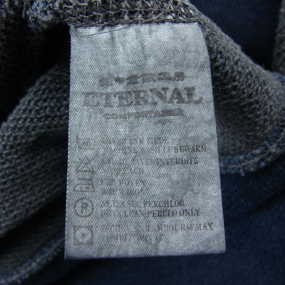 エターナル 64506 マオカラー コットンニット ジャケット カーディガン インディゴブルー系 2【中古】