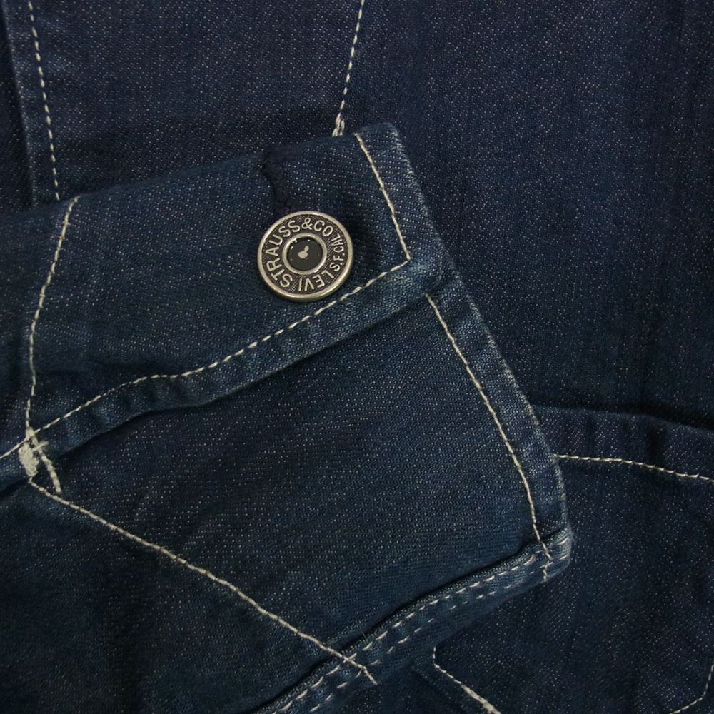 Levi's リーバイス 黒革パッチ 黒タブ デニム カバーオール ワーク