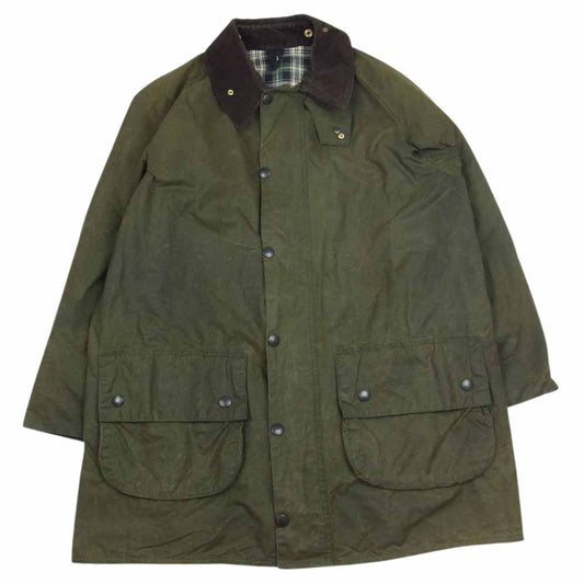 Barbour バブアー ヴィンテージ 90s 英国製 3ワラント GAMEFAIR ゲームフェア オイルド ジャケット カーキ系 C40/102cm【中古】