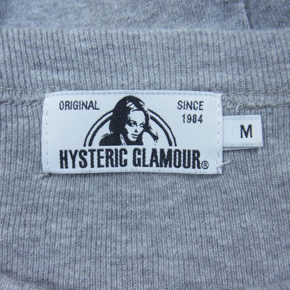 HYSTERIC GLAMOUR ヒステリックグラマー 0262CS01 ナイト クラビング ガール プリント 半袖 Tシャツ グレー系 M【中古】
