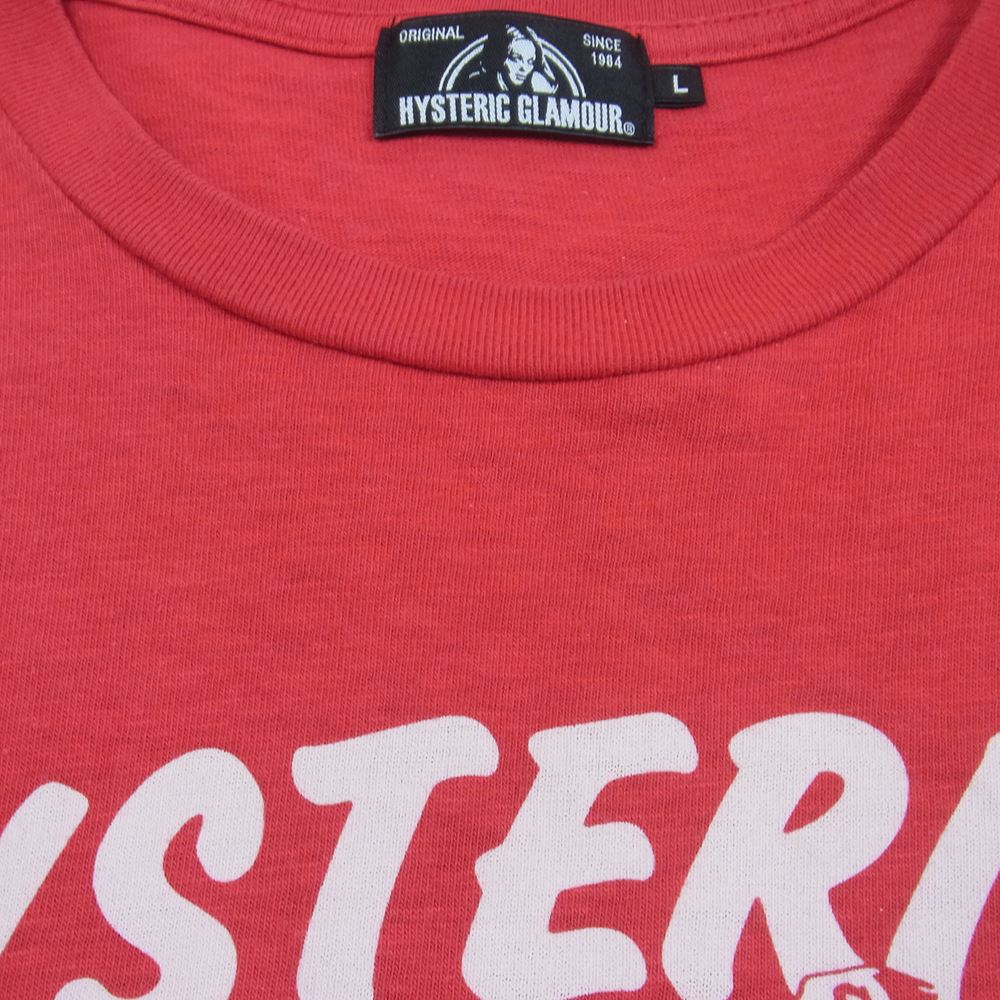HYSTERIC GLAMOUR ヒステリックグラマー 0261CT06 ベアー ガール プリント 半袖 Tシャツ レッド系 L【中古】