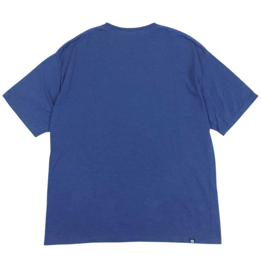 HYSTERIC GLAMOUR ヒステリックグラマー 02172CT12 BEGINS! pt T-SH ガール ロゴ 半袖 Tシャツ ネイビー系 L【中古】