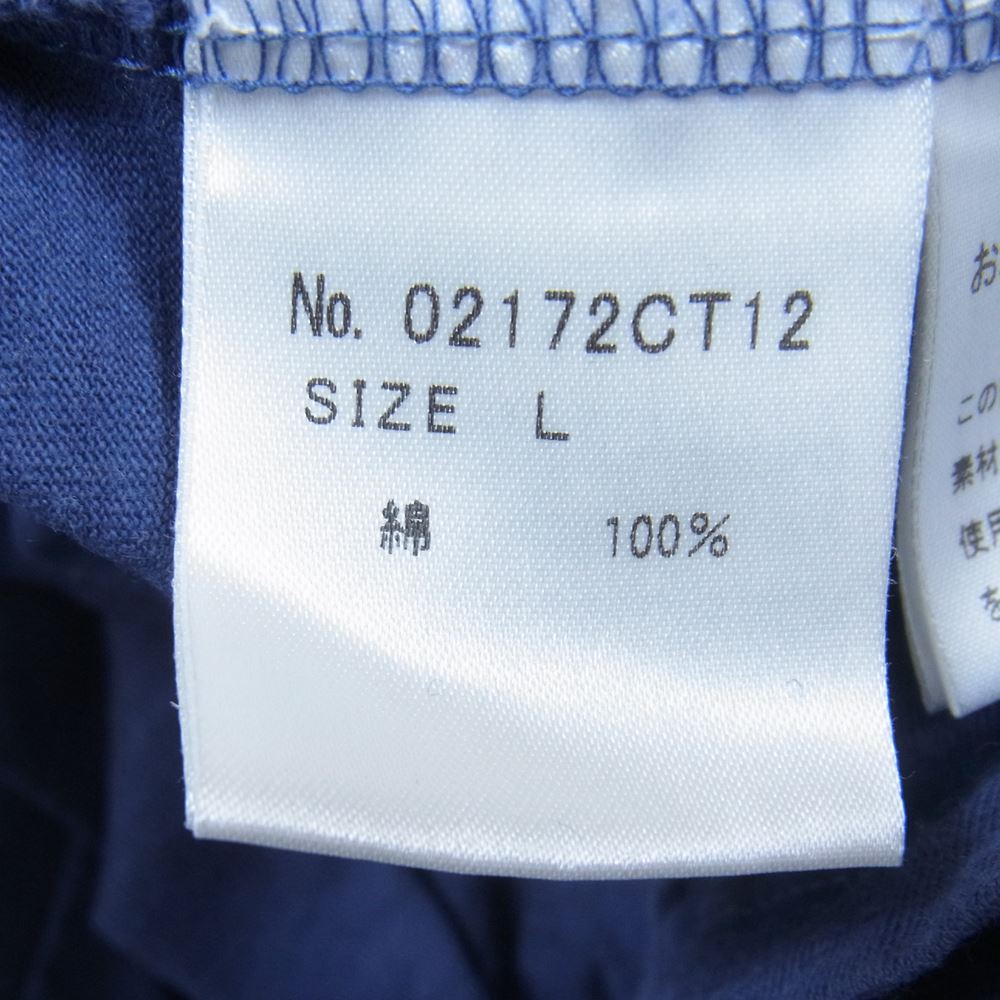 HYSTERIC GLAMOUR ヒステリックグラマー 02172CT12 BEGINS! pt T-SH ガール ロゴ 半袖 Tシャツ ネイビー系 L【中古】