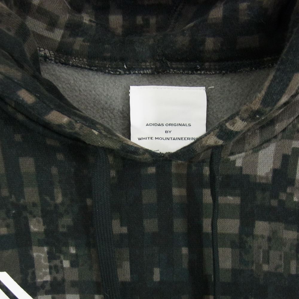 WHITE MOUNTAINEERING ホワイトマウンテニアリング adidas Originals AY3116 Graphic Hoody アディダス グラフィック フーディー パーカー カーキ系 O【中古】