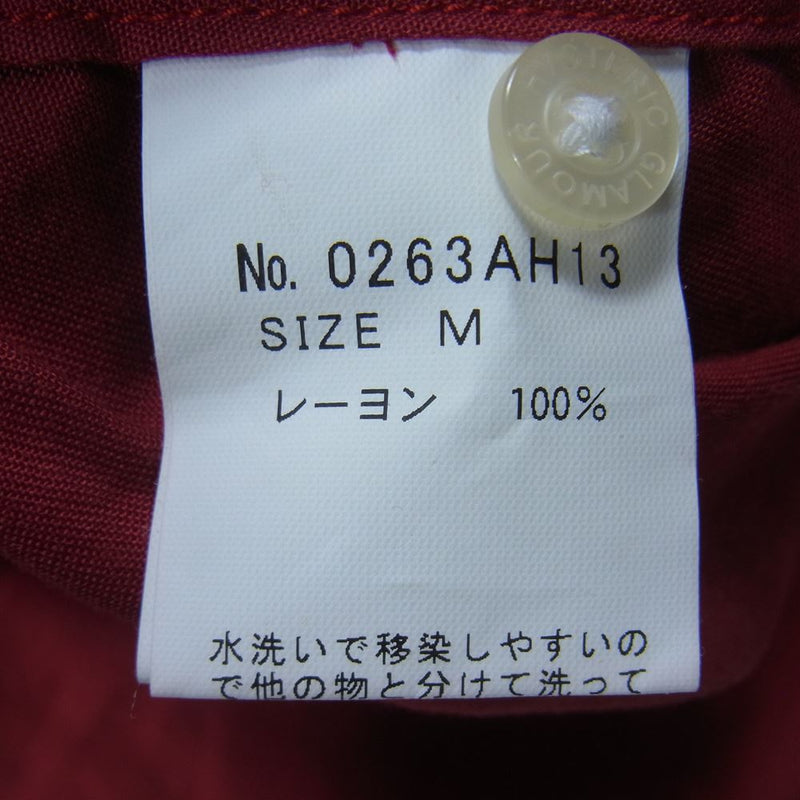 ヒステリックグラマー レーヨン ガール刺繍 オープンカラーシャツ M