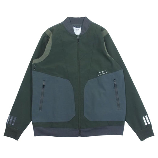 WHITE MOUNTAINEERING ホワイトマウンテニアリング adidas Originals AY3129 Men's Varsity Jacket  アディダス ヴァーシティ ジャケット モスグリーン系【中古】