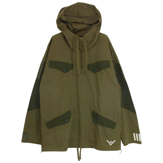 WHITE MOUNTAINEERING ホワイトマウンテニアリング adidas Originals BQ4126 Pullover Jacket アディダスプルオーバー ジャケット カーキ系 L【中古】