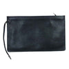 CHROME HEARTS クロムハーツ（原本有） FLAT MED PLANE レザー クラッチバッグ ブラック系【中古】