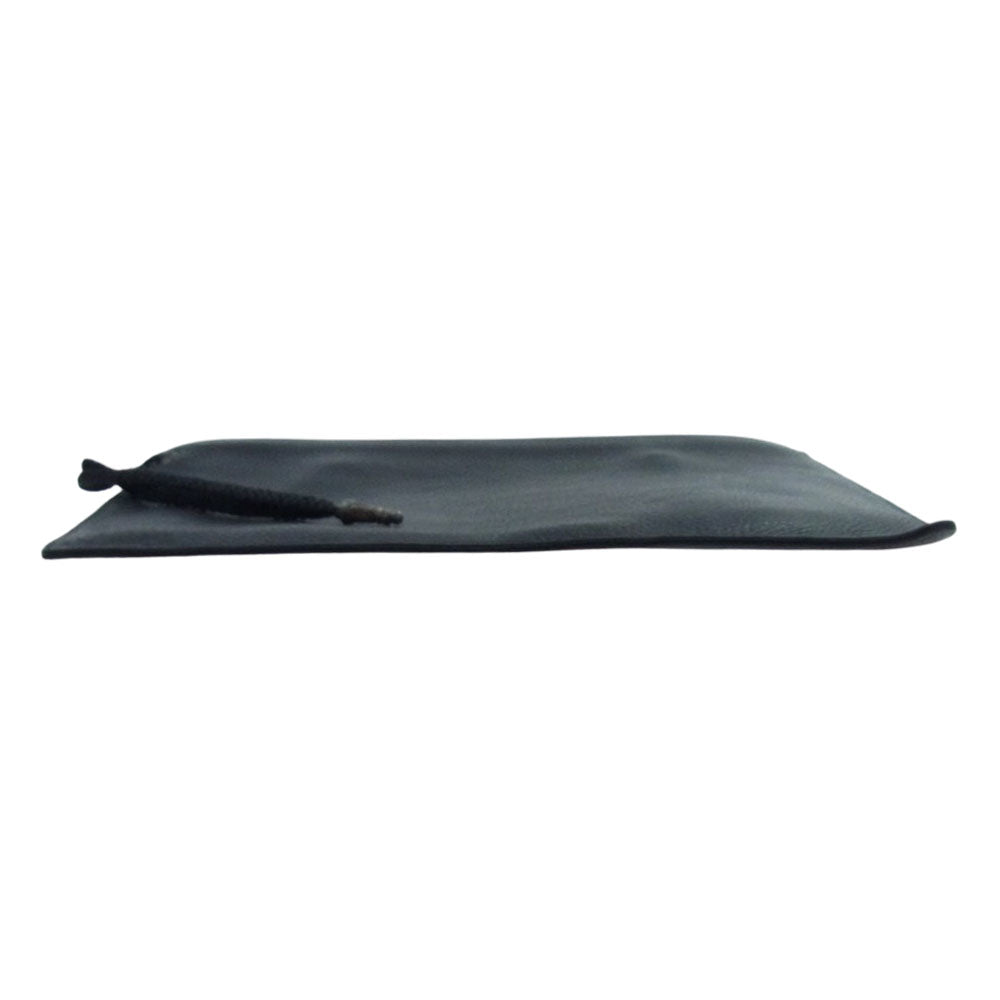 CHROME HEARTS クロムハーツ（原本有） FLAT MED PLANE レザー クラッチバッグ ブラック系【中古】