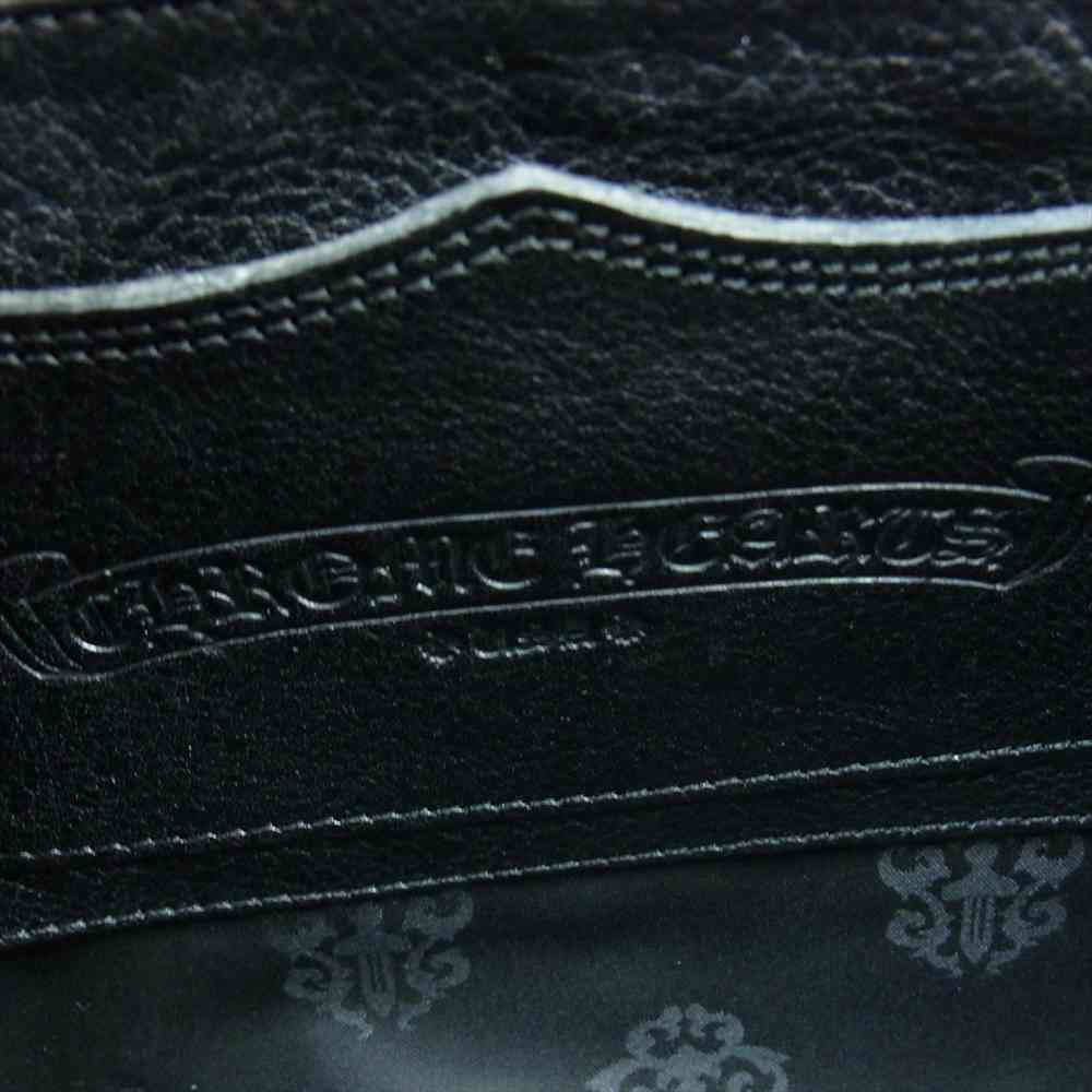CHROME HEARTS クロムハーツ（原本有） FLAT MED PLANE レザー クラッチバッグ ブラック系【中古】