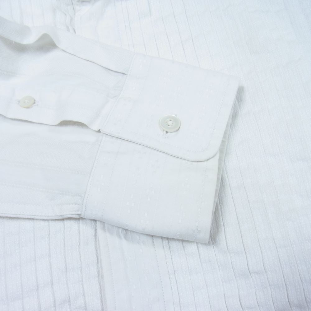 The Stylist Japan ザスタイリストジャパン ウィングカラー ピンタック 長袖シャツ ホワイト系 XL【中古】