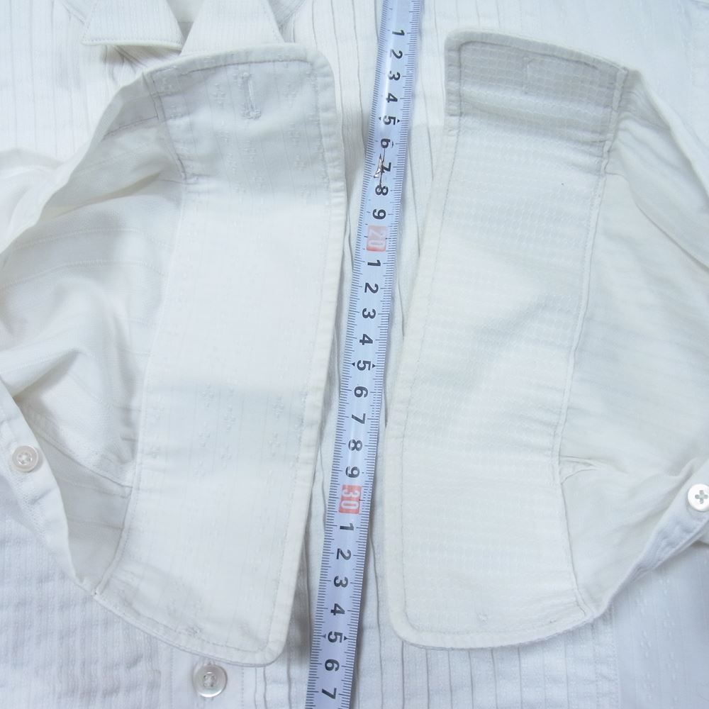 The Stylist Japan ザスタイリストジャパン ウィングカラー ピンタック 長袖シャツ ホワイト系 XL【中古】