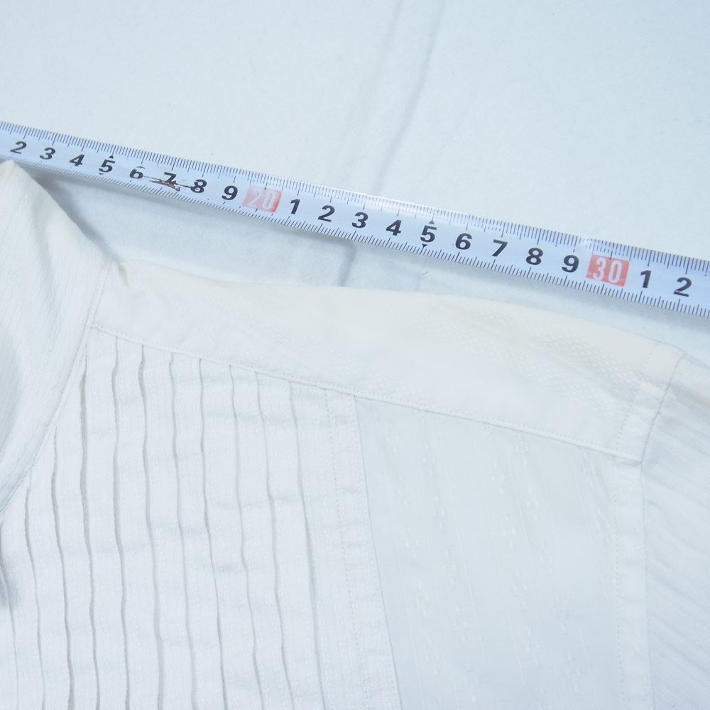 The Stylist Japan ザスタイリストジャパン ウィングカラー ピンタック 長袖シャツ ホワイト系 XL【中古】