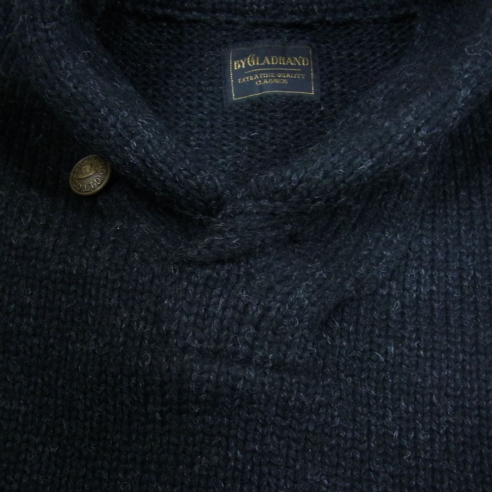 BY GLADHAND バイグラッドハンド BYGH-14-AW-08 ショールカラー セーター ニット ブラック系 L【中古】