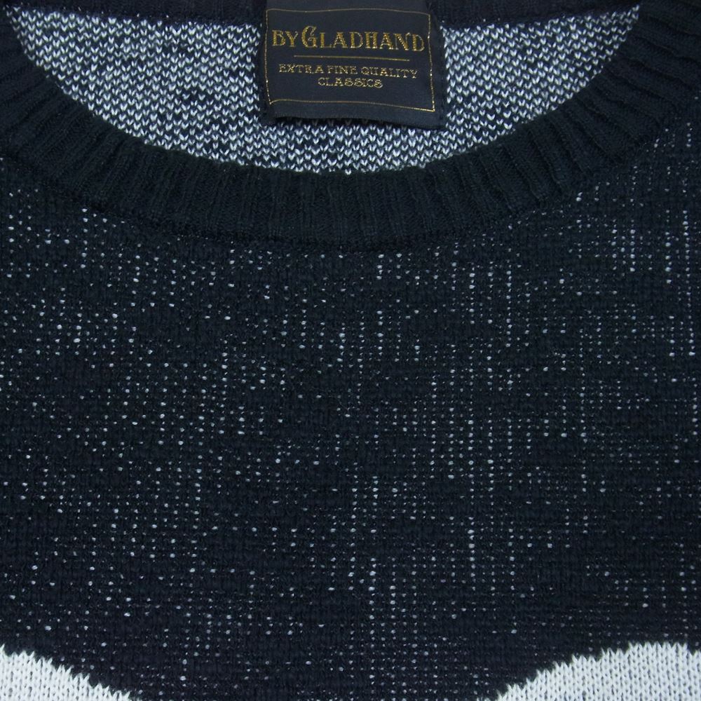 BY GLADHAND バイグラッドハンド BYGH-20-SS-04 HEARTLAND ハートランド クルーネック コットン ニット ブラック系 XL【中古】