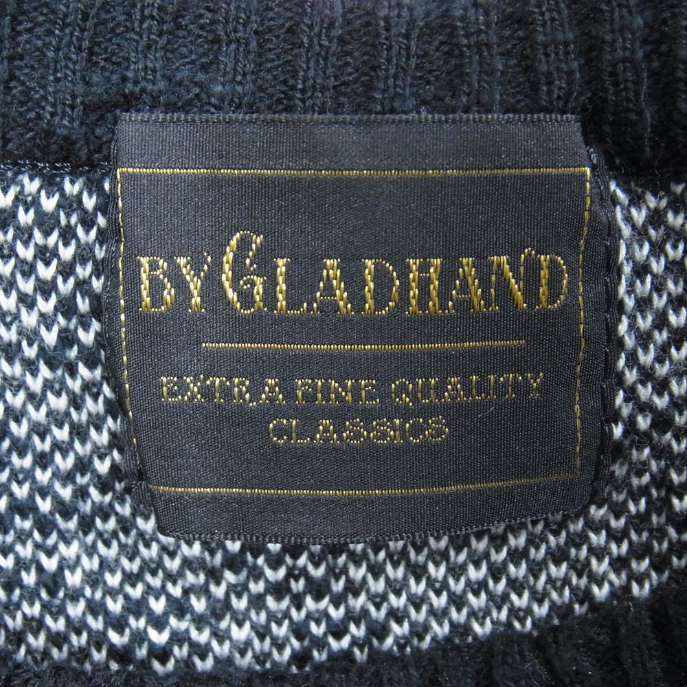 BY GLADHAND バイグラッドハンド BYGH-20-SS-04 HEARTLAND ハートランド クルーネック コットン ニット ブラック系 XL【中古】