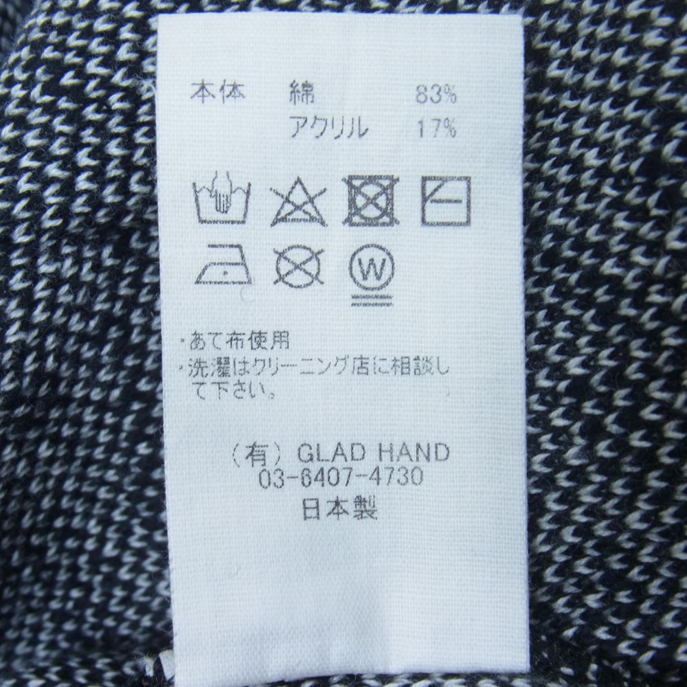 BY GLADHAND バイグラッドハンド BYGH-20-SS-04 HEARTLAND ハートランド クルーネック コットン ニット ブラック系 XL【中古】