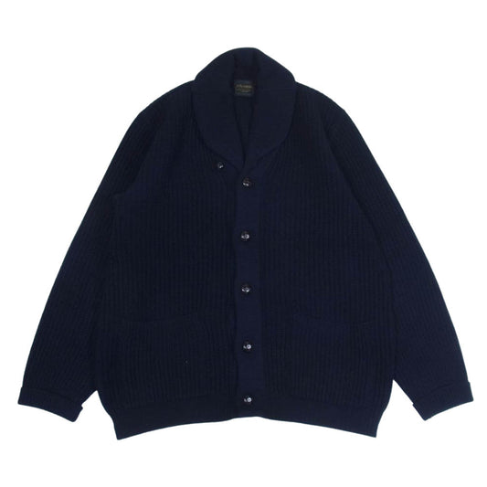 BY GLADHAND バイグラッドハンド BYGH-19AW-06 ROYAL GLADDEN ショールカラー ニット カーディガン ダークネイビー系 L【中古】