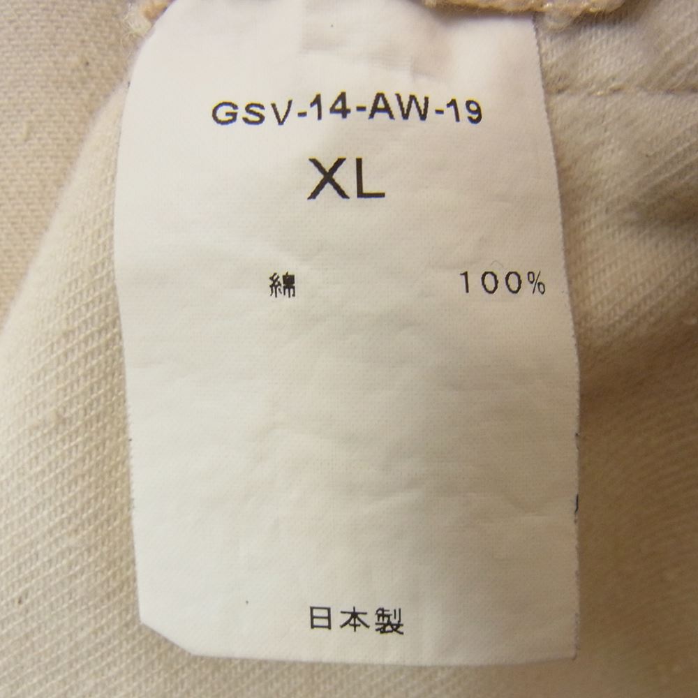 GANGSTERVILLE ギャングスタービル GSV-14-AW-19 Olde JKT HAND PAINT ハンドペイント 加工 キャンバス ジャケット オフホワイト系 XL【中古】