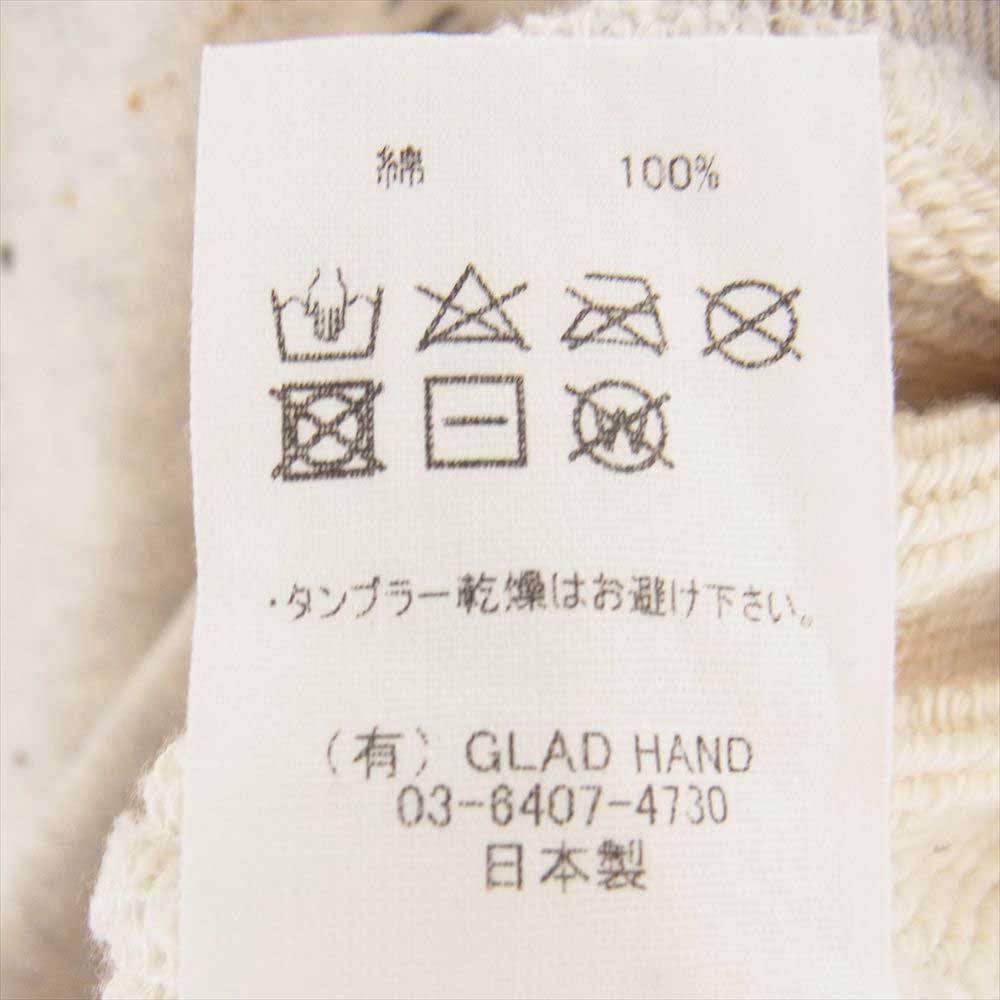 BY GLADHAND バイグラッドハンド BYGH-20-AW-23 GLADDEN グラッデン ペイント プリント スウェット ベージュ系 XL【中古】