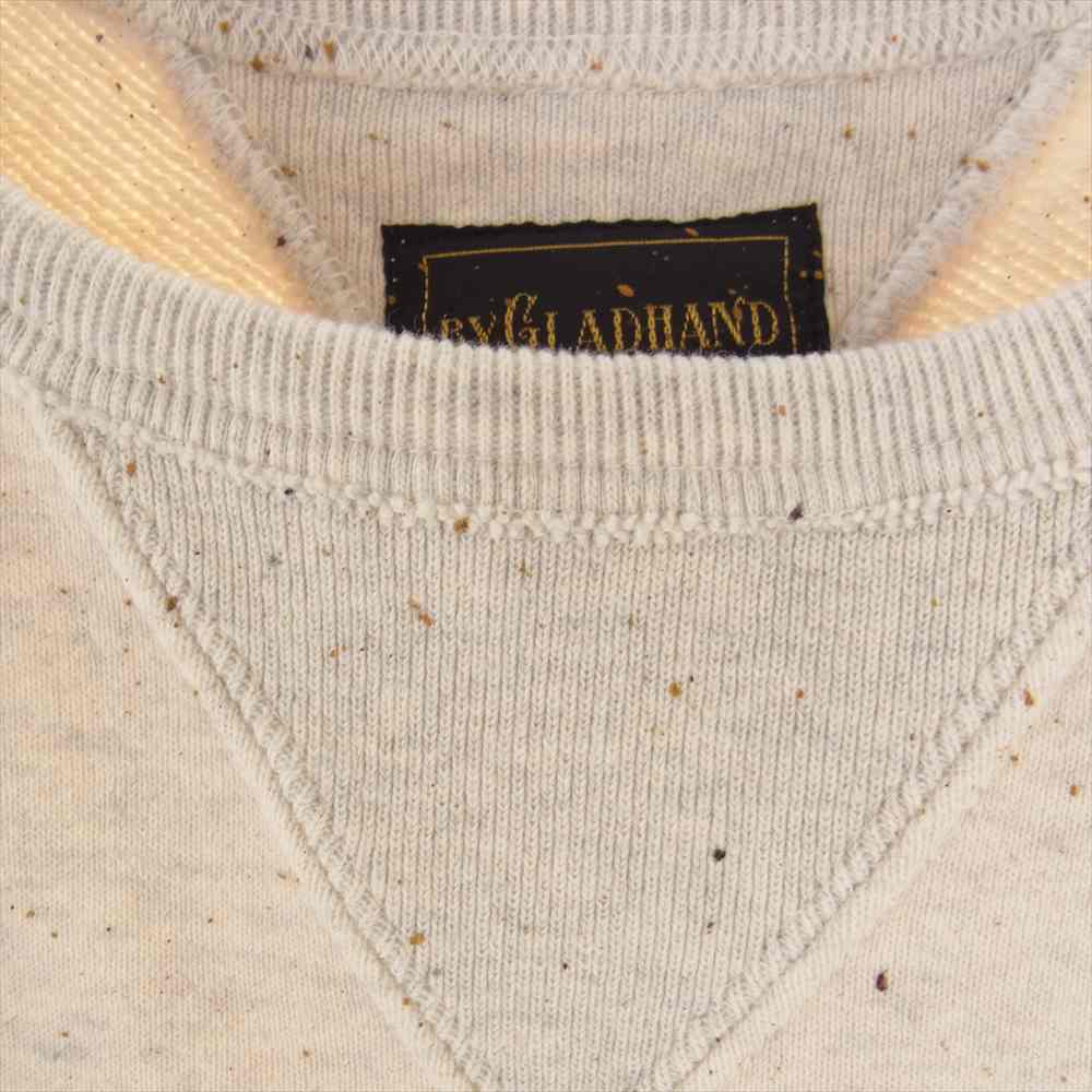 BY GLADHAND バイグラッドハンド BYGH-21-AW-15 GLADDEN グラッデン ペイント プリント スウェット ベージュ系 XL【中古】