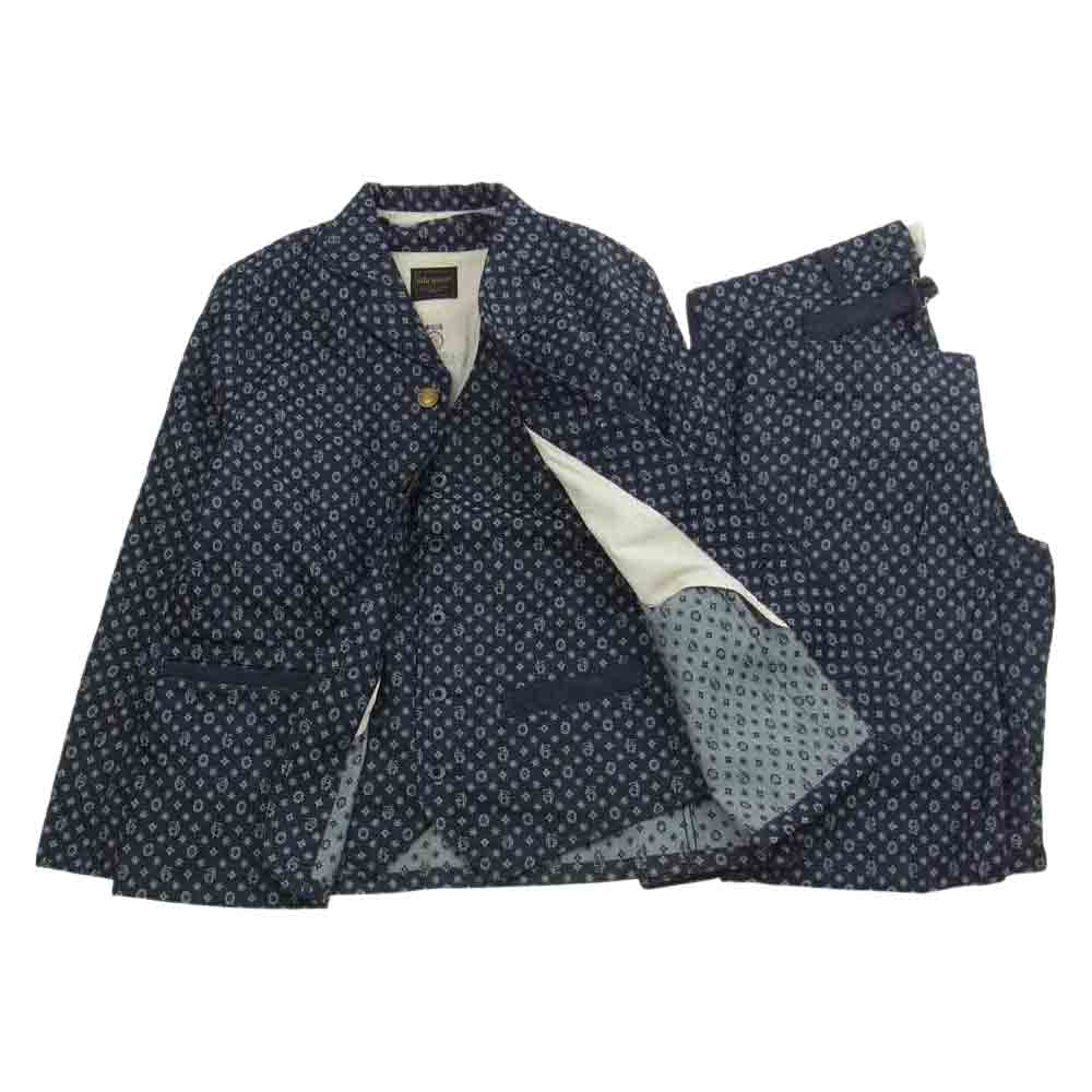 BY GLADHAND バイグラッドハンド GH MONOGRAM モノグラム ジャケット ベスト ジレ スラックス パンツ 3ピース セットアップ グレー系 L【美品】【中古】