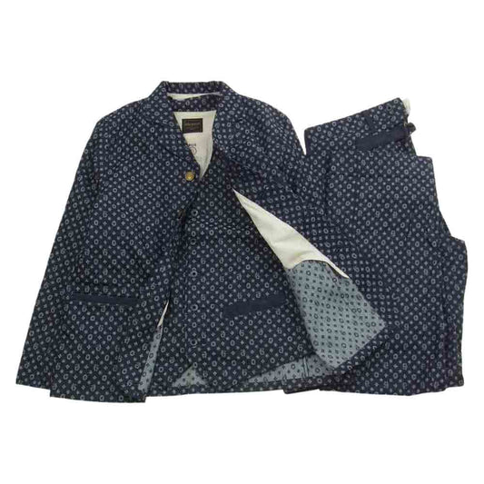 BY GLADHAND バイグラッドハンド GH MONOGRAM モノグラム ジャケット ベスト ジレ スラックス パンツ 3ピース セットアップ グレー系 L【美品】【中古】