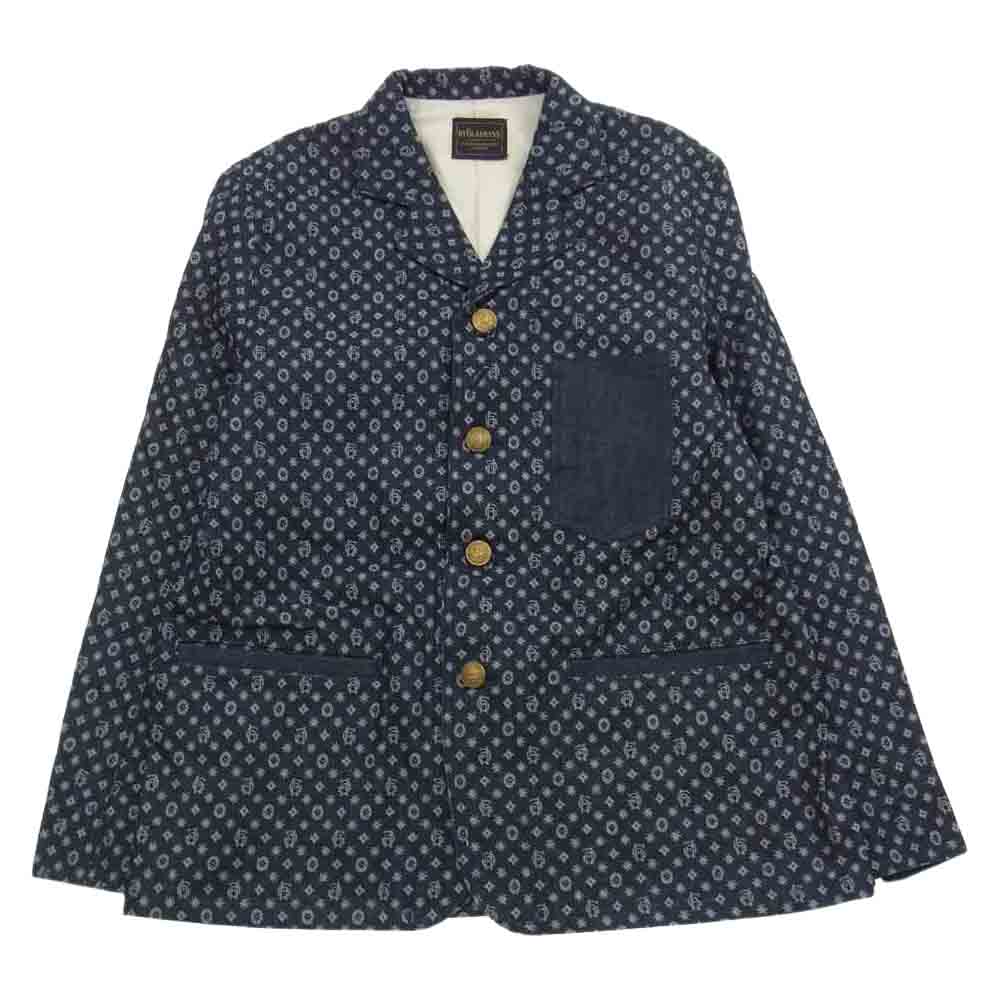 BY GLADHAND バイグラッドハンド GH MONOGRAM モノグラム ジャケット ベスト ジレ スラックス パンツ 3ピース セットアップ グレー系 L【美品】【中古】