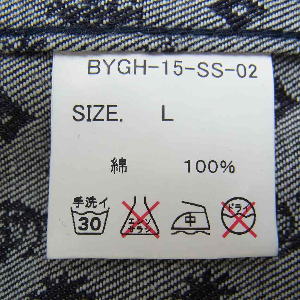 BY GLADHAND バイグラッドハンド GH MONOGRAM モノグラム ジャケット ベスト ジレ スラックス パンツ 3ピース セットアップ グレー系 L【美品】【中古】