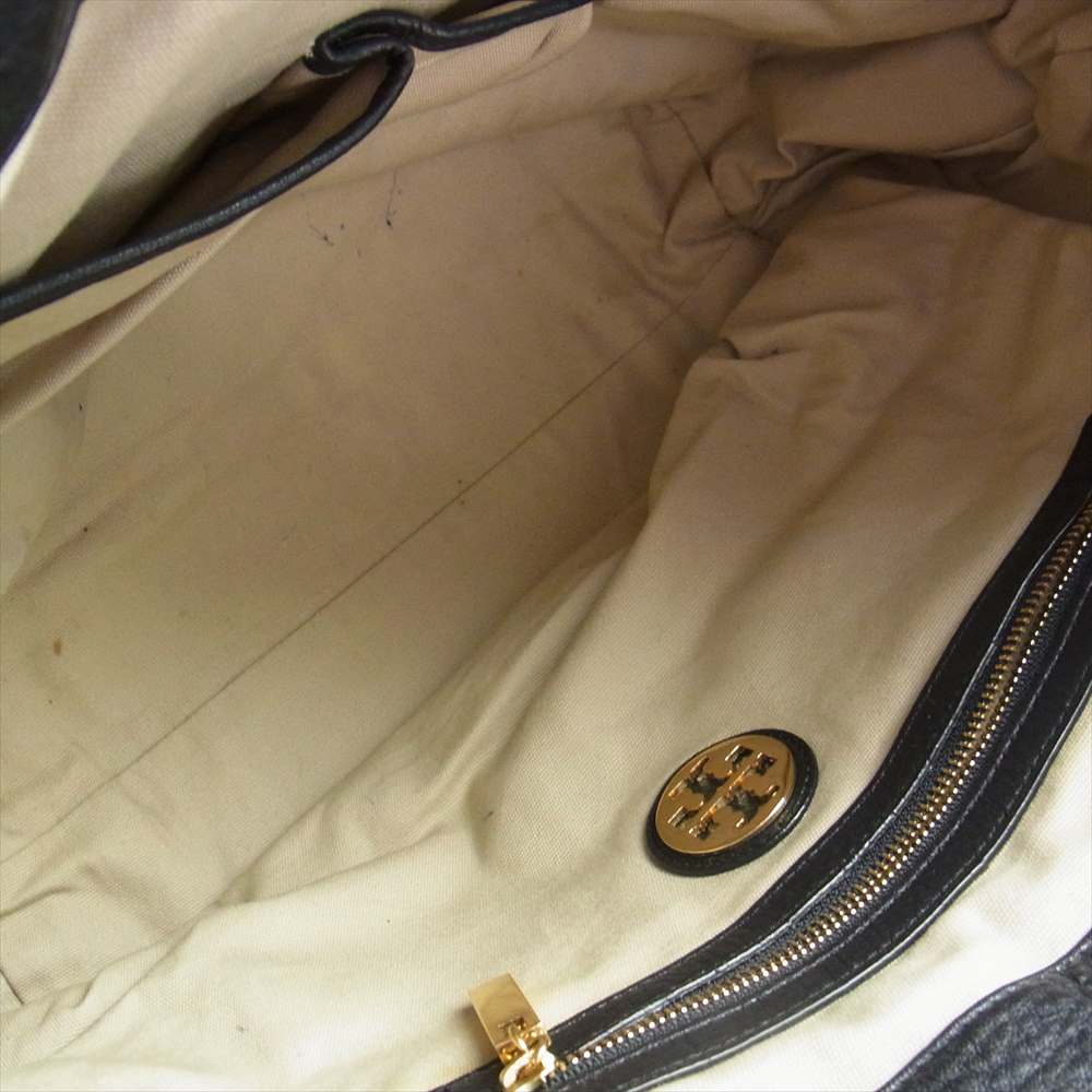 Tory Burch トリーバーチ アマンダ 2WAY ショルダー トートバッグ ブラック系【中古】