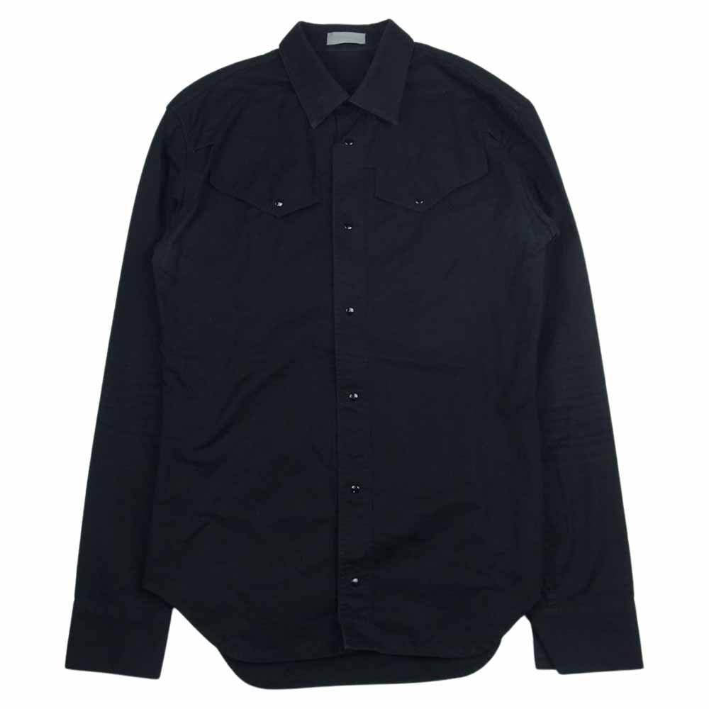 DIOR HOMME ディオールオム 7H3151920016 ヨーク ポケット 長袖 スナップボタン シャツ ブラック系 38【中古】