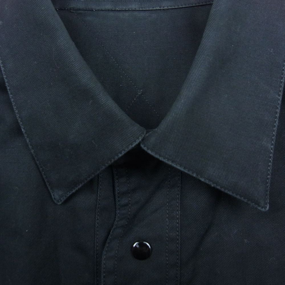 DIOR HOMME ディオールオム 7H3151920016 ヨーク ポケット 長袖 スナップボタン シャツ ブラック系 38【中古】