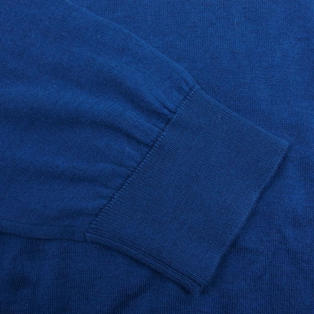 JOHN SMEDLEY ジョンスメドレー 英国製 30G SEA ISLAND COTTON 30G Ｖネック ニット ブルー系 M【中古】