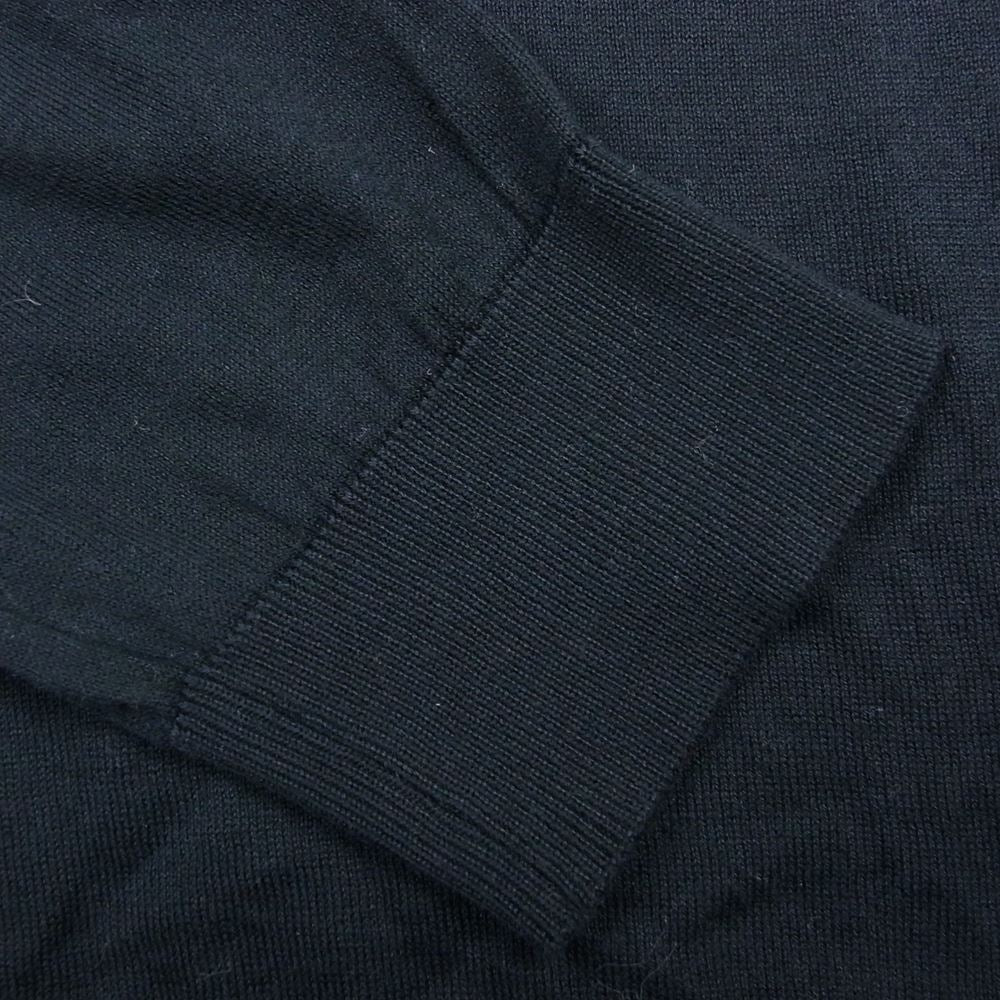 JOHN SMEDLEY ジョンスメドレー 英国製 30G MERINO WOOL メリノウール ロングスリーブ 長袖 ポロシャツ ニット ブラック系 M【美品】【中古】