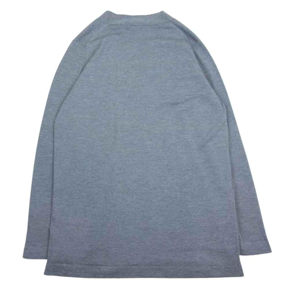 JOHN SMEDLEY ジョンスメドレー A4203 英国製 MERINO WOOL UNISEX CARDIGAN メリノウール ボタンレス ノーカラー カーディガン グレー系 M【美品】【中古】
