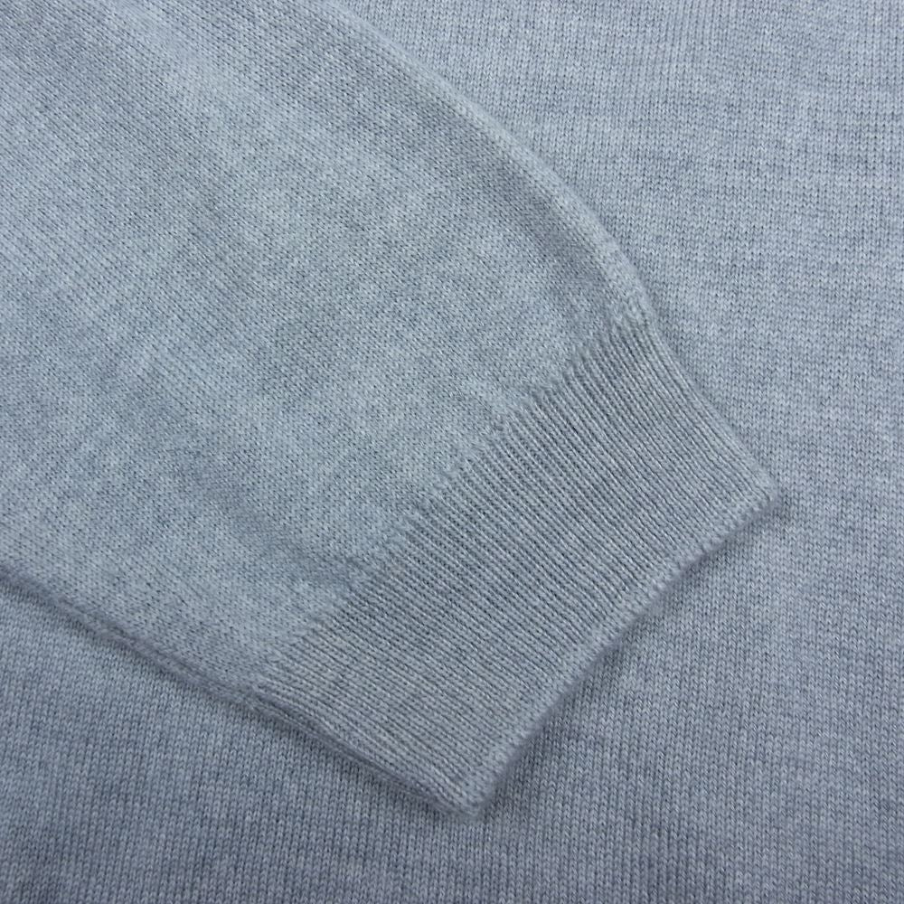 JOHN SMEDLEY ジョンスメドレー A3910 国内正規品 英国製 MERINO WOOL MENS PULLOVER CN LS 24G メリノウール プルオーバ― ポケット付き クルーネック ニット セーター グレー系 L【新古品】【未使用】【中古】