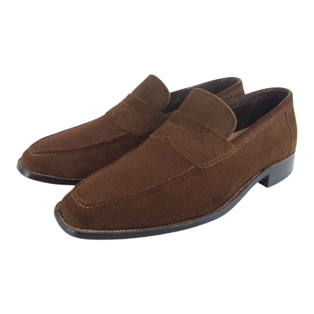 ボノーラ タバコ スエード レザー ローファー ブラウン系 6E【中古】