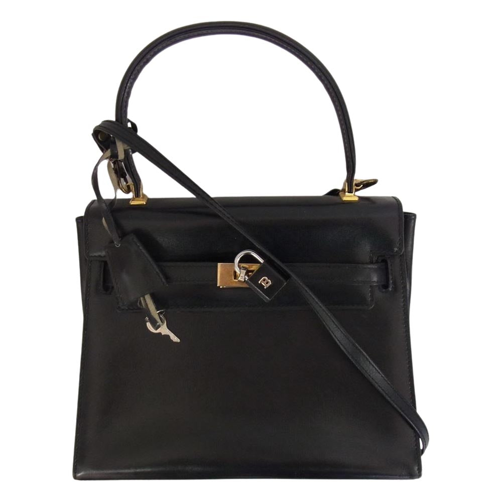 BALLY バリー カデナ レザー ハンドバッグ ブラック系【中古】