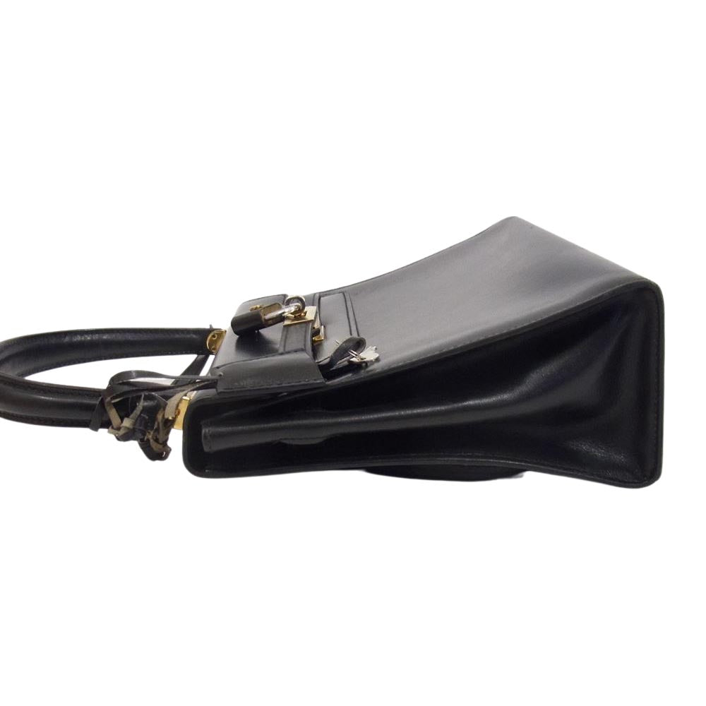 BALLY バリー カデナ レザー ハンドバッグ ブラック系【中古】
